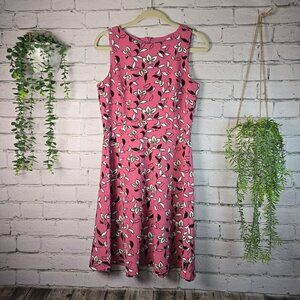 ANN TAYLORS FACTORY FLORAL SLEEVELESS SHIFT DRESS PINK SIZE 6 LIKE NEW